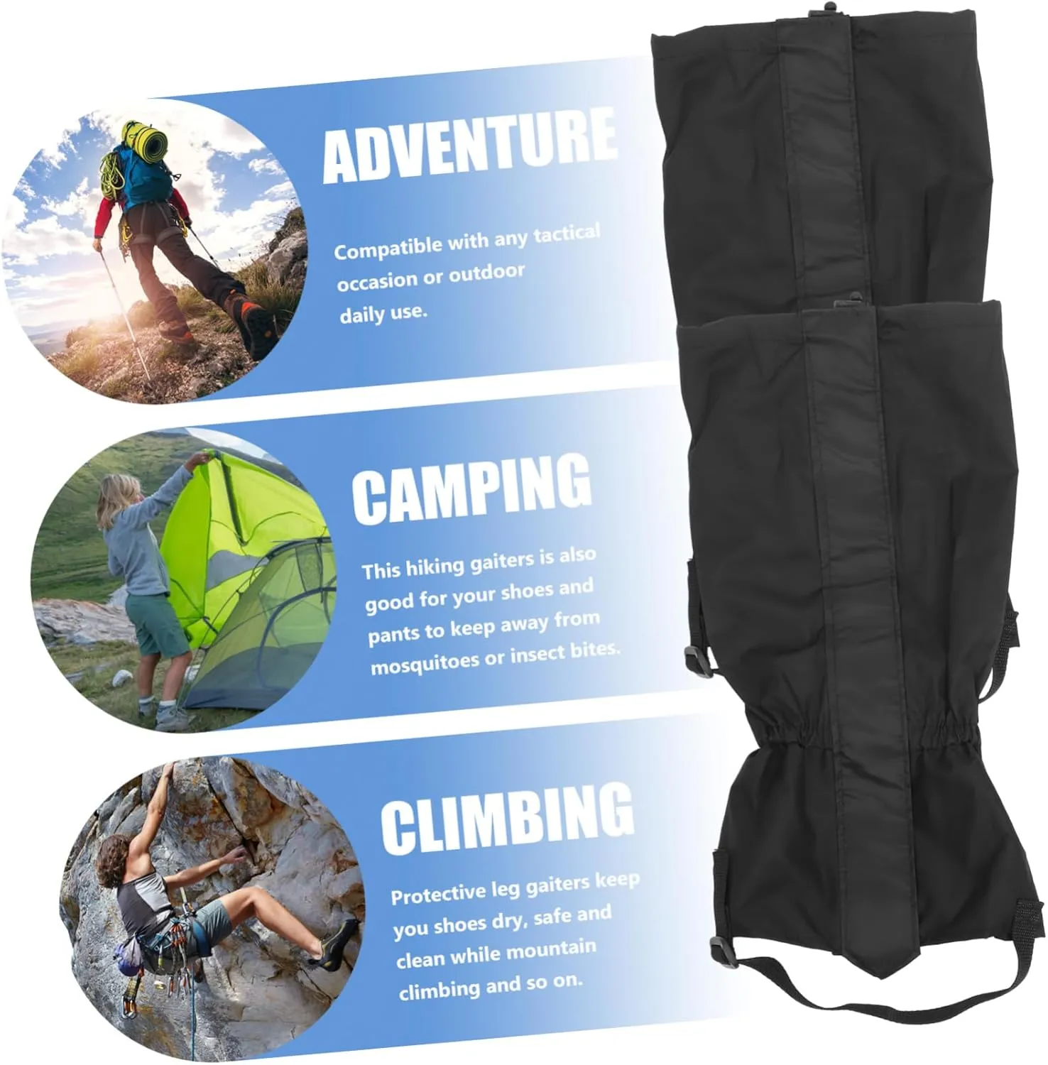 BESPORTBLE Leg Gaiters for Backing Women Gaiters for Hiking Waterproof Walking Trail Gator Equipment Outdoor