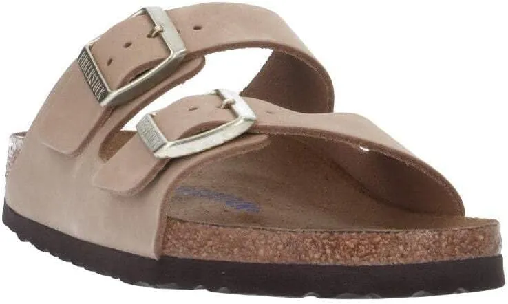 Birkenstock Arizona Nubuck Leather Sandals - Iconic Two-Strap Design with Soft Footbed Comfort - Multiple Colors & Sizes