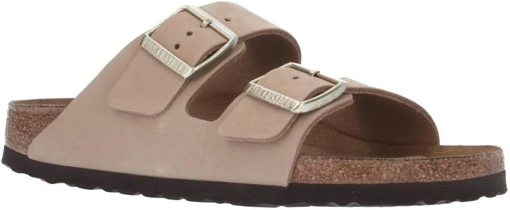 Birkenstock Arizona Nubuck Leather Sandals - Iconic Two-Strap Design with Soft Footbed Comfort - Multiple Colors & Sizes