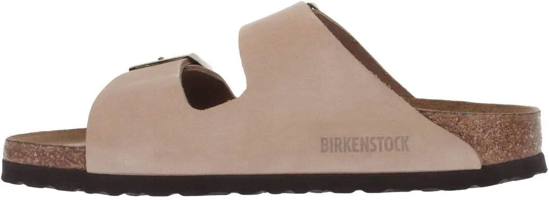 Birkenstock Arizona Nubuck Leather Sandals - Iconic Two-Strap Design with Soft Footbed Comfort - Multiple Colors & Sizes