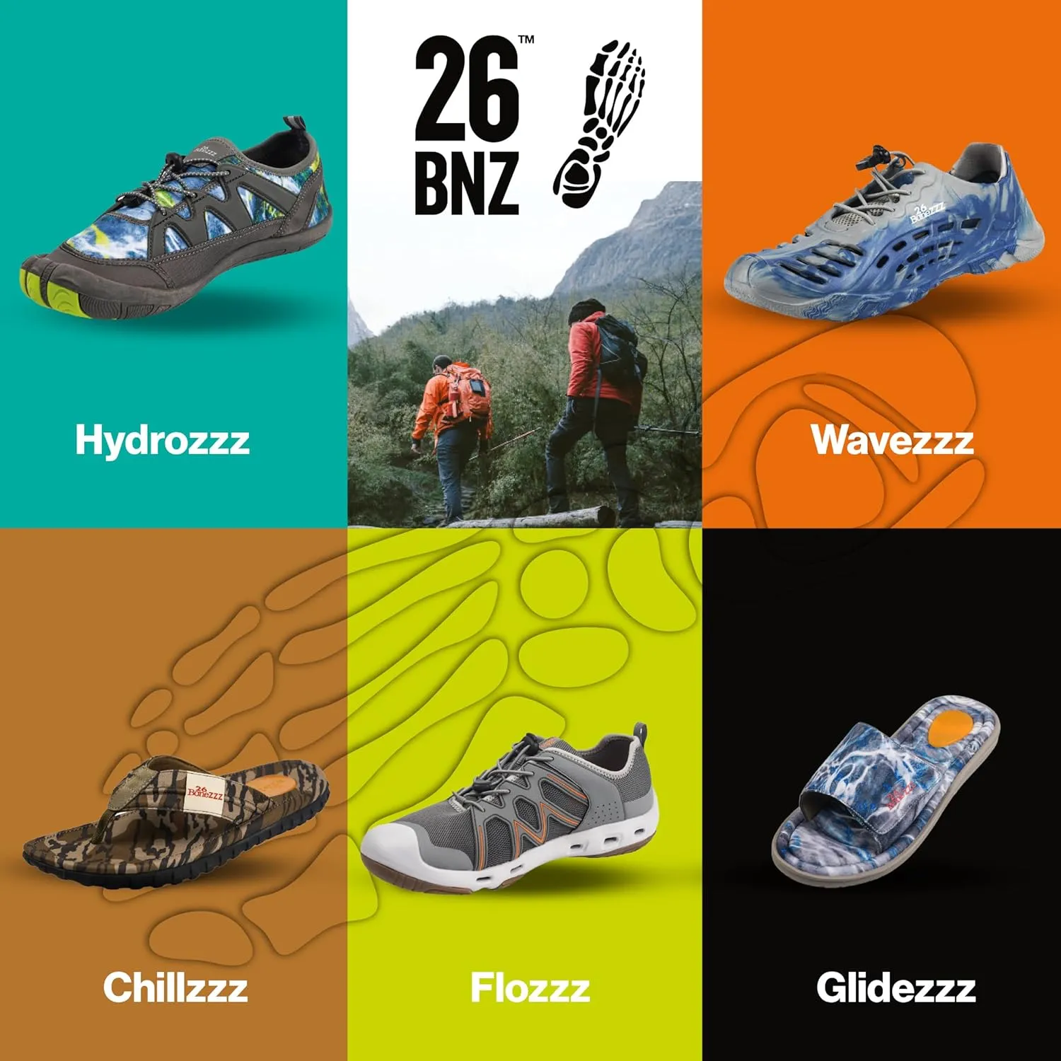Bonezzz Glidzzz Memory Foam Slides – Recovery Sandals w/Heel Pad & EVA Traction