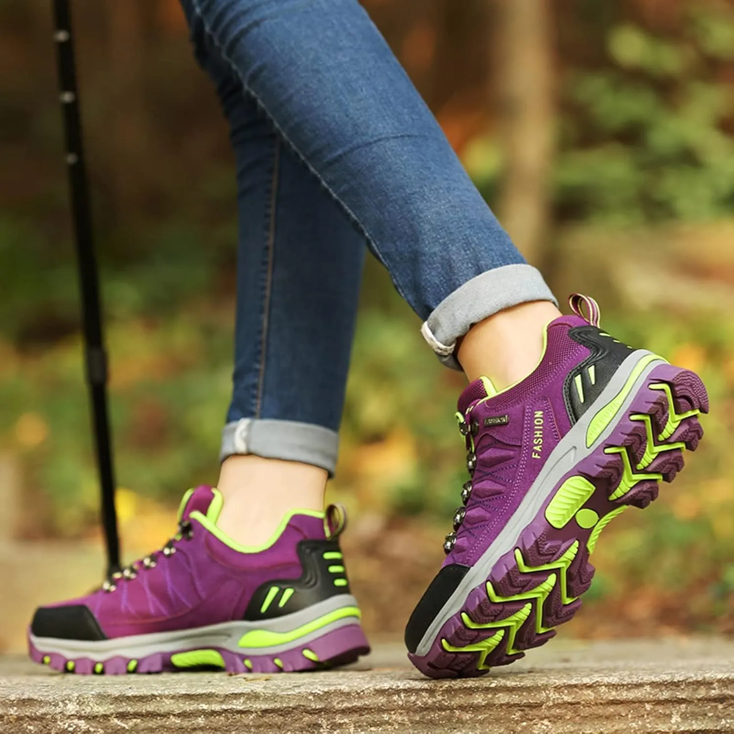 BORAMAX Women's Sneakers Outdoor Sports Climbing Hiking Shoes Waterproof Trekking Running Shoes Womens Climbing Shoes