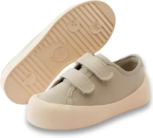 Boys Girls Kids Shoes Dual Hook and Loops Cupsole Casual Lightweight Canvas Sneakers with Sport Sole