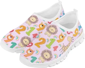Boys Girls Shoes Kids Slip On Loafers Lightweight Non Slip Soft Walking Shoes Outdoor Low Top Casual Sneakers White Sole Size 11-15