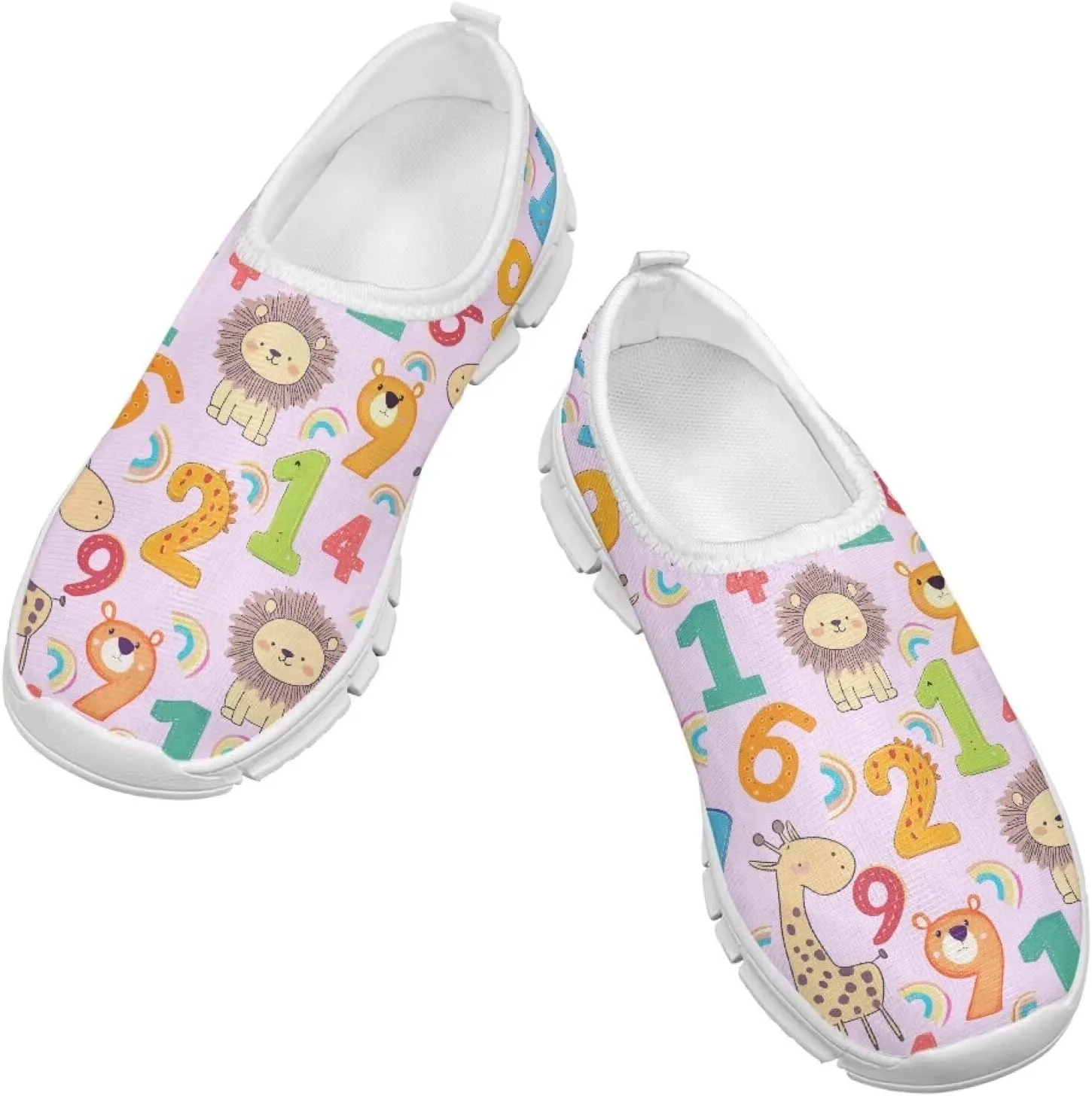 Boys Girls Shoes Kids Slip On Loafers Lightweight Non Slip Soft Walking Shoes Outdoor Low Top Casual Sneakers White Sole Size 11-15