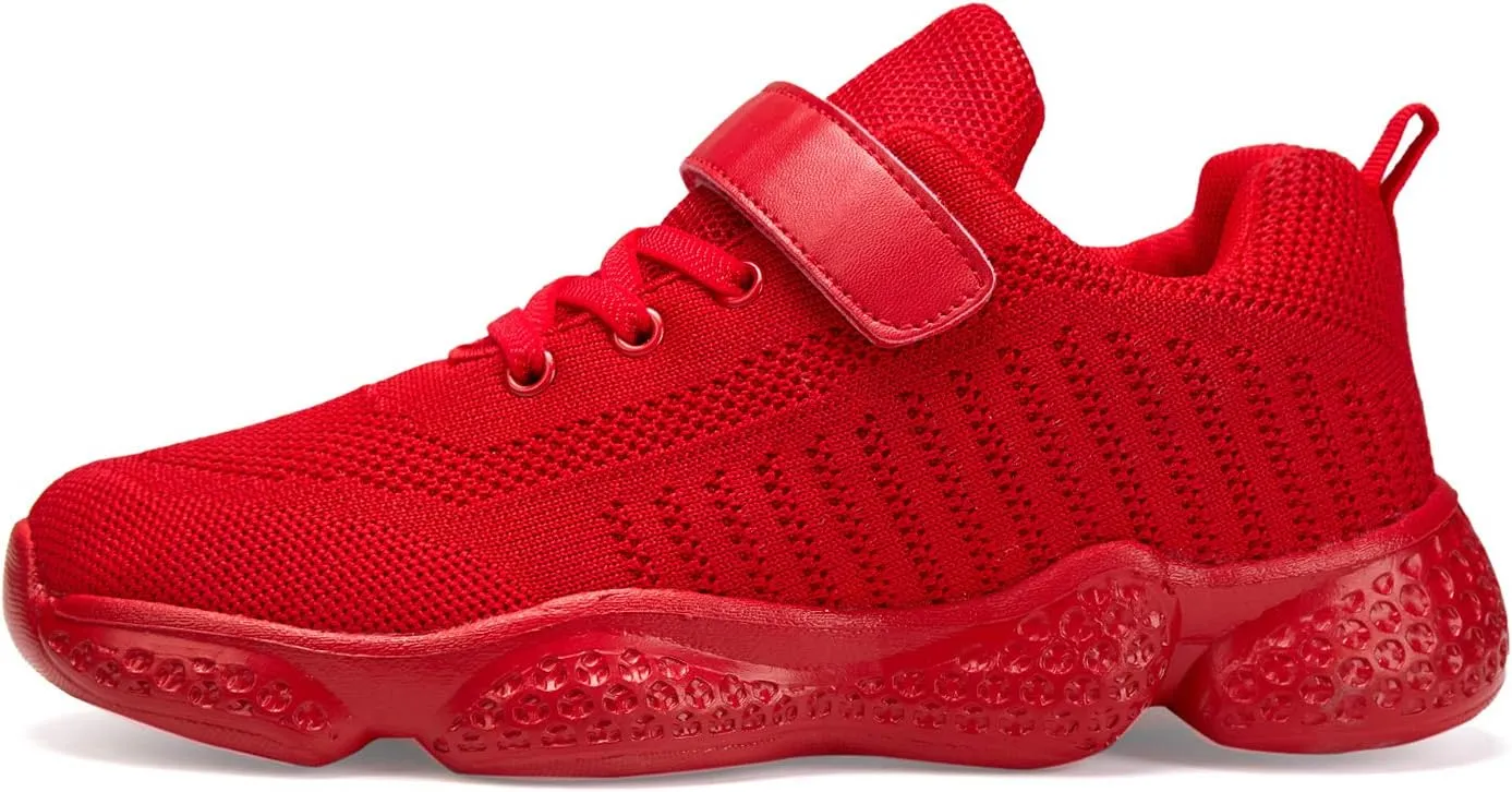 Boys Girls Sneakers Knitted Mesh Sports Shoes Breathable Lightweight Running Shoes for Kids Fashion Athletic Casual Shoes (Little/Big)