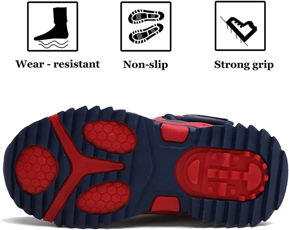 Boys Girls Snow Boots Winter Outdoor Waterproof Slip Resistant Cold Weather Shoes(Little Kid/Big Kid)