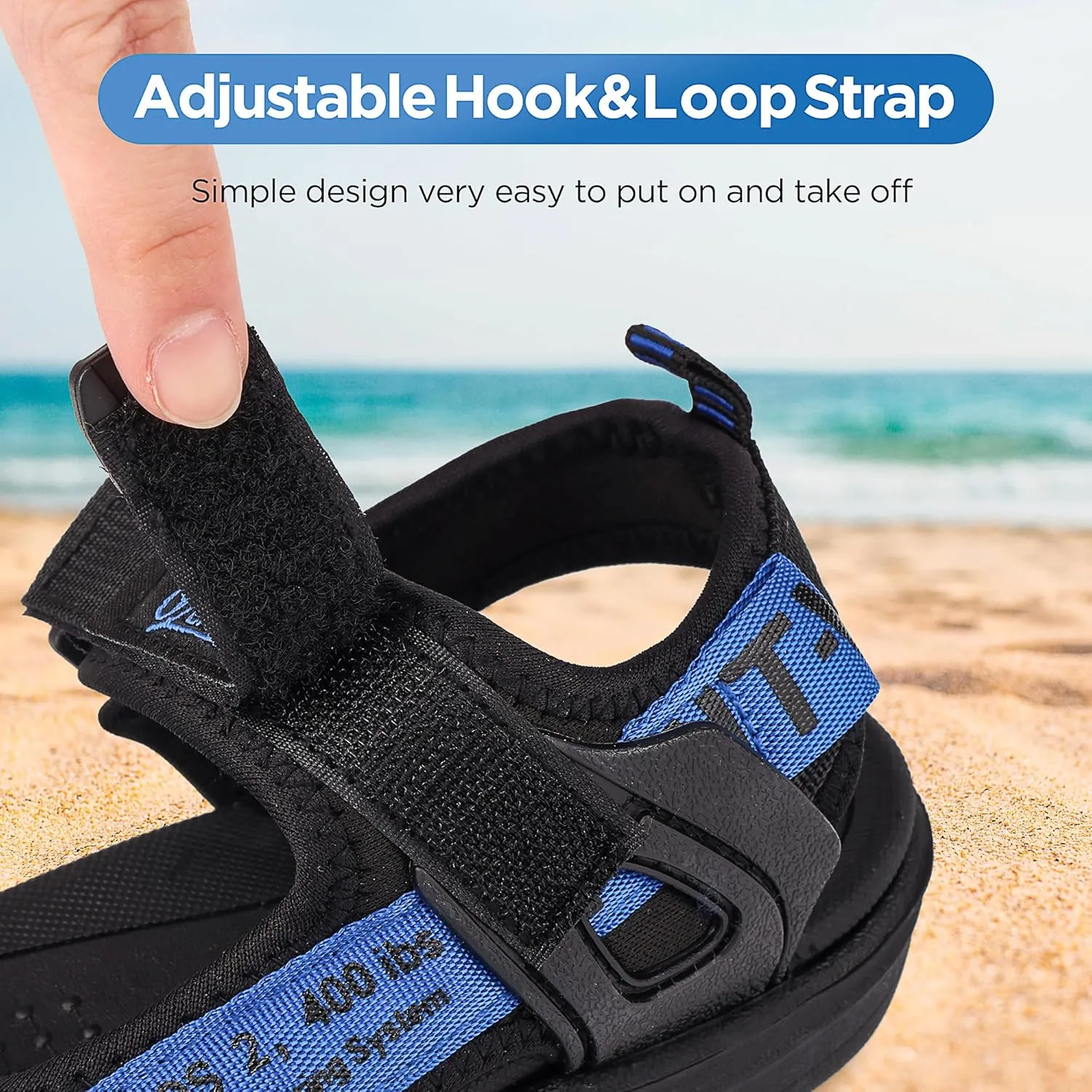 Boys Sandals Kids Summer Sports Hiking Sandals Adjustable Straps for Beach Outdoor Lightweight(Little Kid/Big Kid)