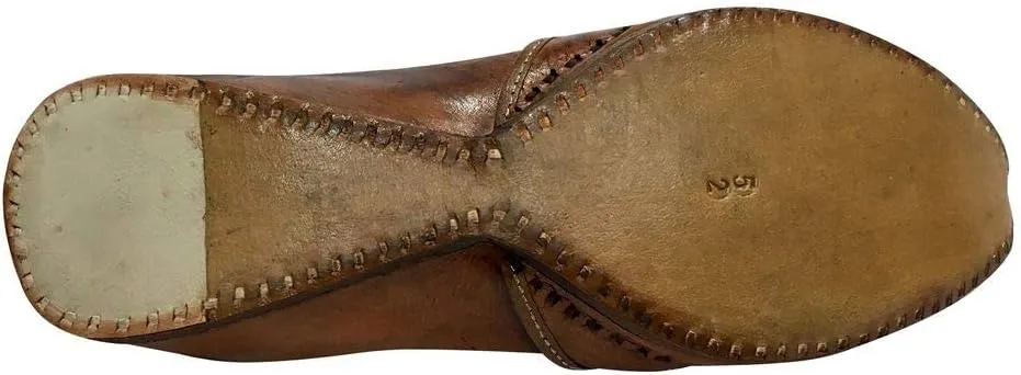 Brown Maharaja Look Old Mens Shoes Khussa Mojari Punjabi Jutti Ethnic Hobo