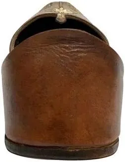 Brown Maharaja Look Old Mens Shoes Khussa Mojari Punjabi Jutti Ethnic Hobo