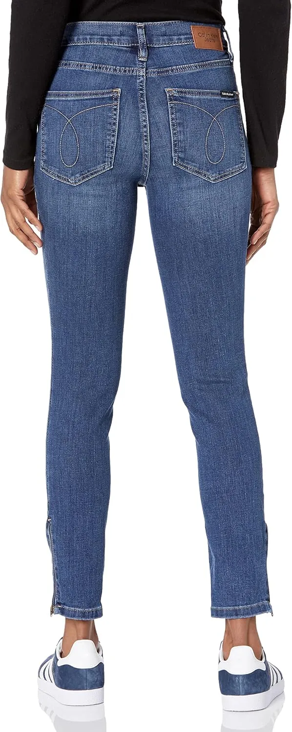 Calvin Klein Jeans Women's Mid Rise Skinny Ankle Denim