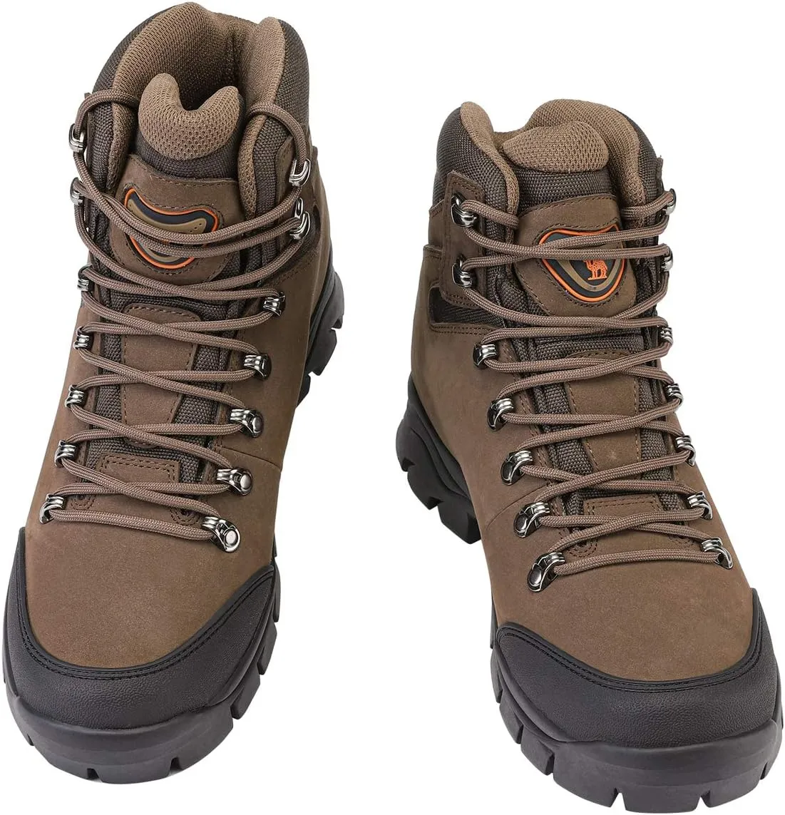 CAMEL CROWN Mens Hiking Boots Outdoor Trekking Backpacking Boot Mid Hiker Boot for Men Genuine Leather