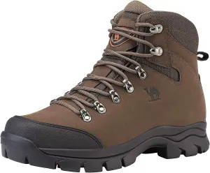 CAMEL CROWN Mens Hiking Boots Outdoor Trekking Backpacking Boot Mid Hiker Boot for Men Genuine Leather
