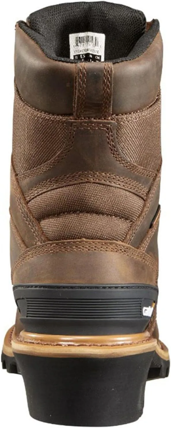 Carhartt Men's Cml8369 8-inch Waterproof Insulated Comp Toe Leather Logger Boot