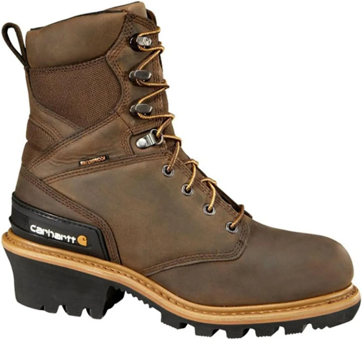 Carhartt Men's Cml8369 8-inch Waterproof Insulated Comp Toe Leather Logger Boot