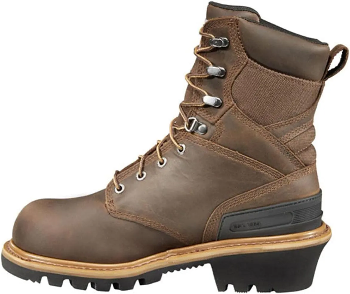 Carhartt Men's Cml8369 8-inch Waterproof Insulated Comp Toe Leather Logger Boot