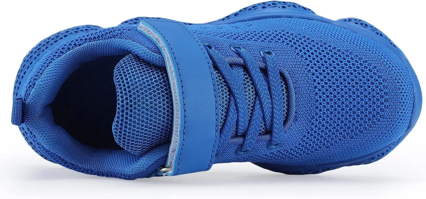 Casbeam Kids Breathable Sneakers Mesh Lightweight Easy Walk Casual Sport Strap Athletic Running Shoes for Boys Girls