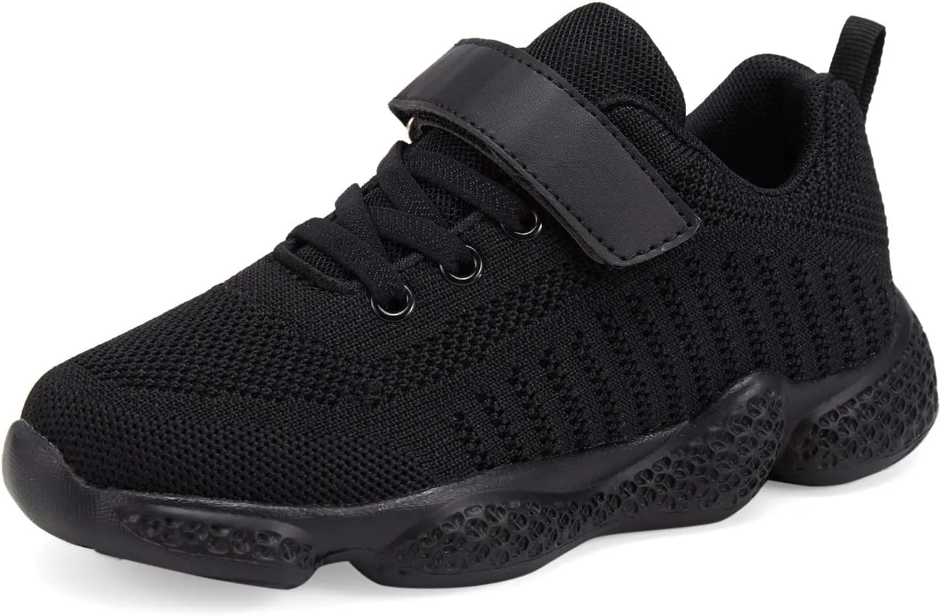 Casbeam Kids Breathable Sneakers Mesh Lightweight Easy Walk Casual Sport Strap Athletic Running Shoes for Boys Girls