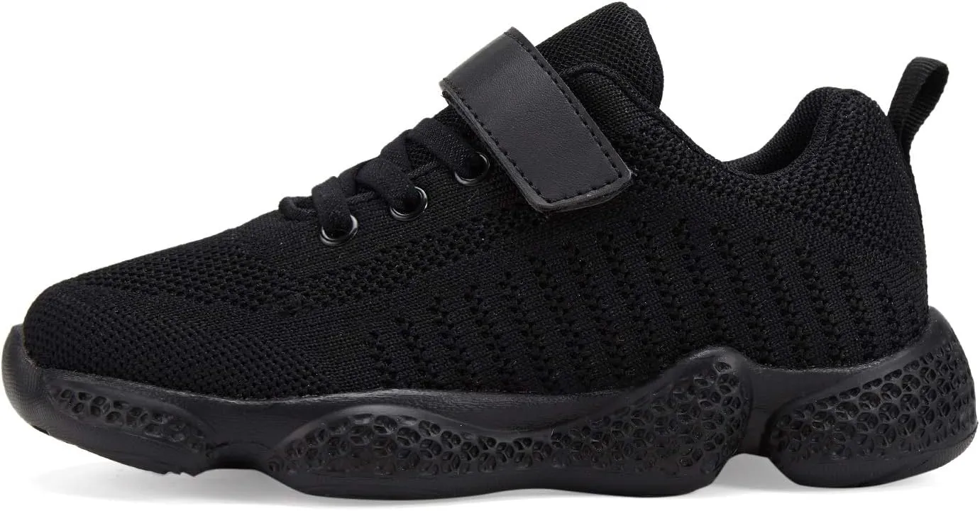 Casbeam Kids Breathable Sneakers Mesh Lightweight Easy Walk Casual Sport Strap Athletic Running Shoes for Boys Girls