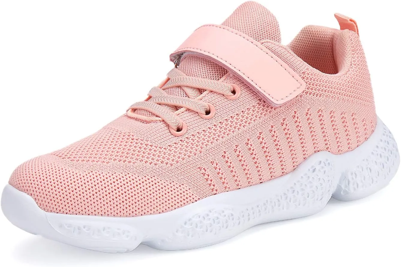 Casbeam Kids Breathable Sneakers Mesh Lightweight Easy Walk Casual Sport Strap Athletic Running Shoes for Boys Girls