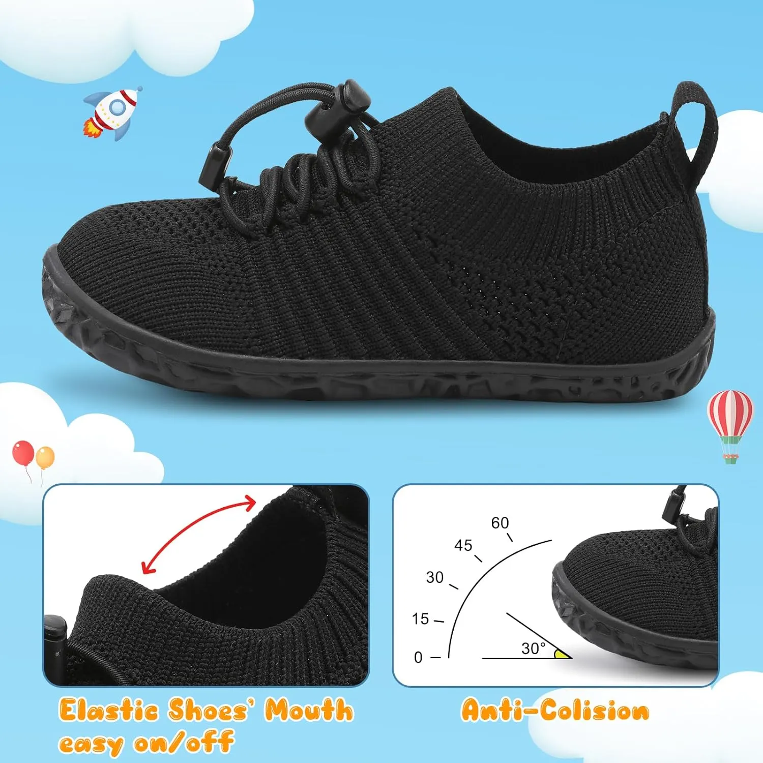 Centipede Demon Toddler Shoes for Boys Girls Baby Kids Slip on Walking Shoe Breathable Sock Shoes Lightweight Soft Sneakers