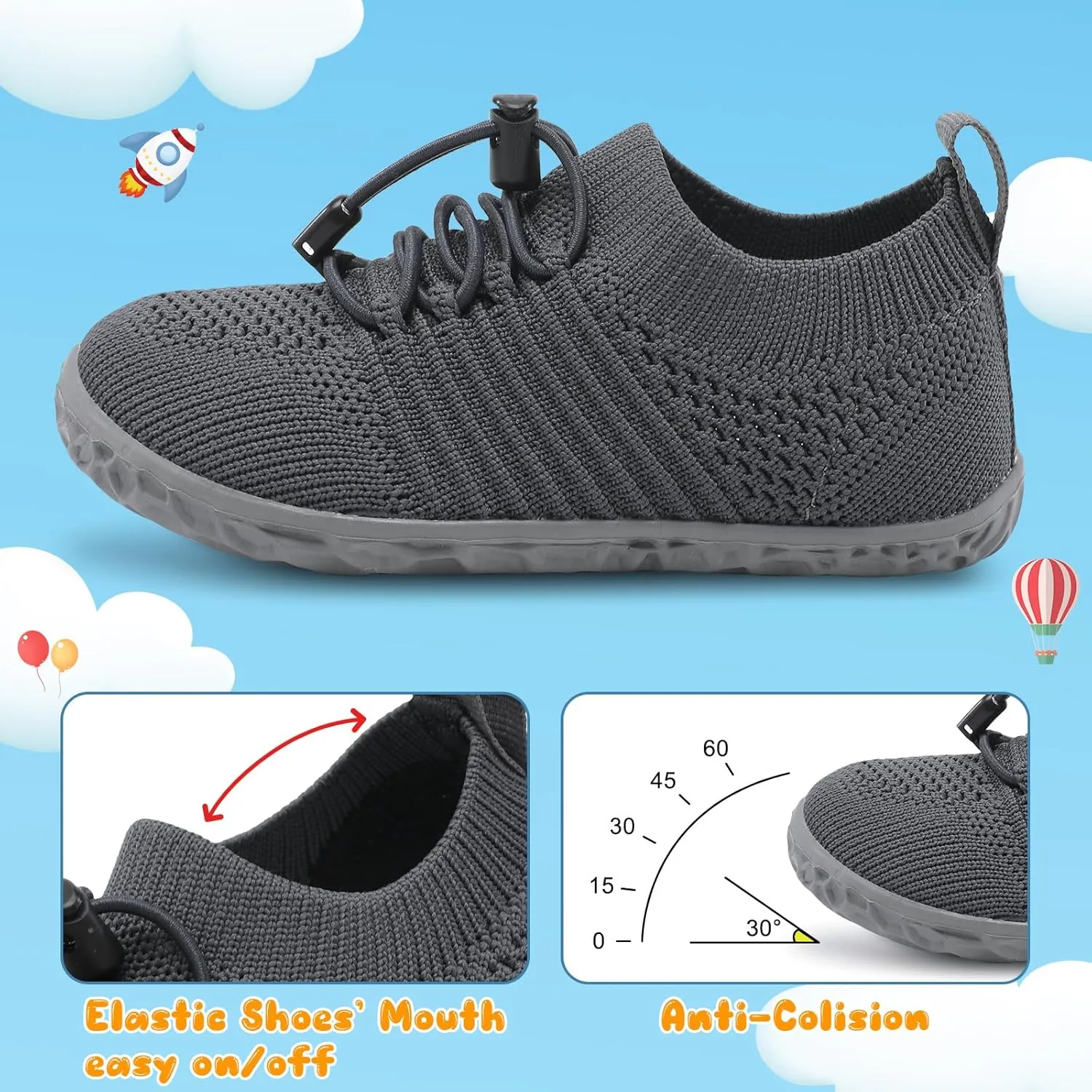 Centipede Demon Toddler Shoes for Boys Girls Baby Kids Slip on Walking Shoe Breathable Sock Shoes Lightweight Soft Sneakers