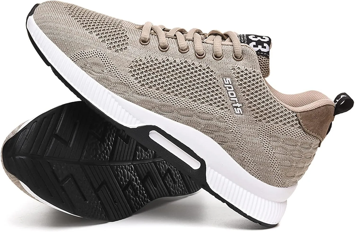 CERYTHRINA Men Elevator Sneakers Invisible Height Increasing Elevator Shoes Sports Shoes 2.36 Inches Breathable Lace up Sneakers