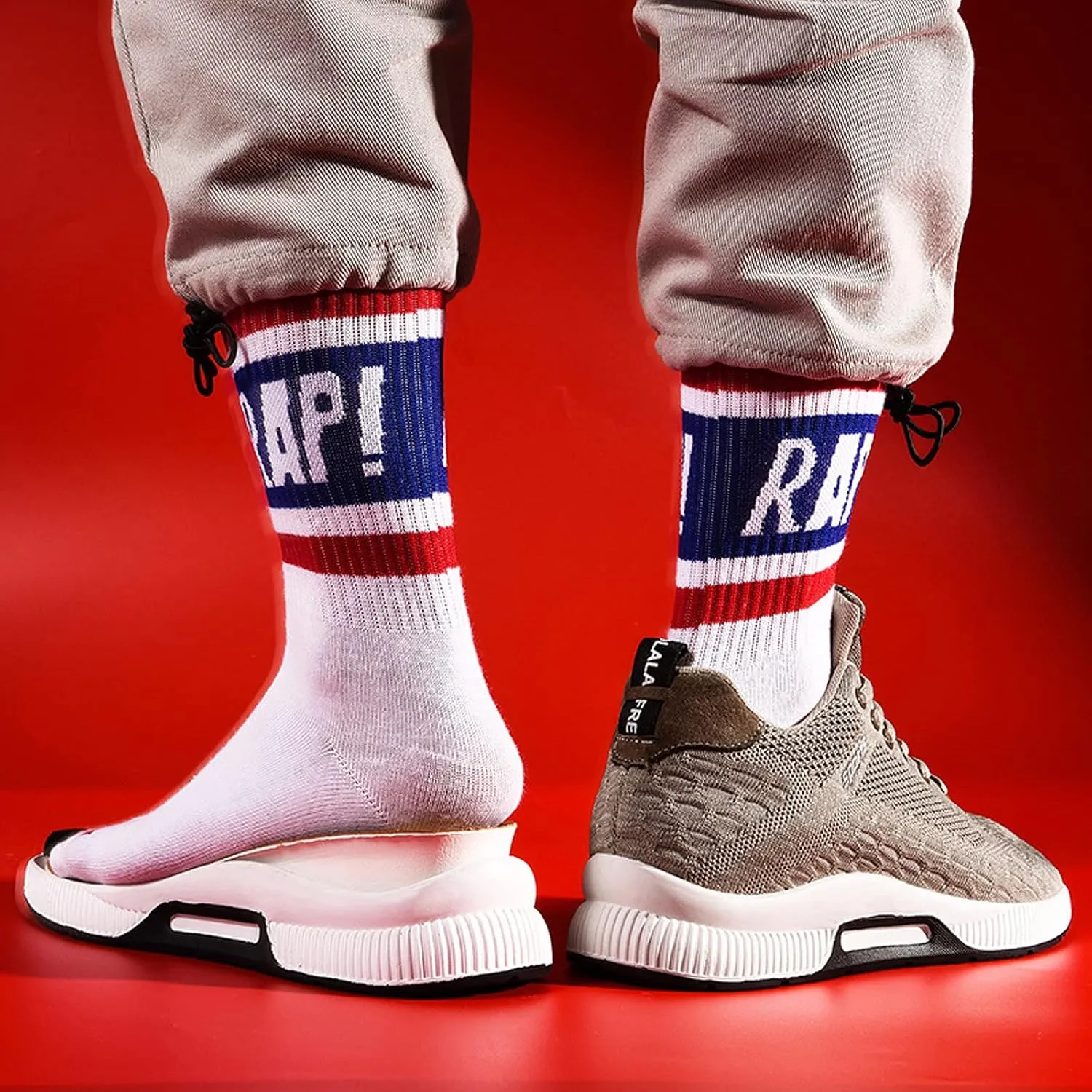 CERYTHRINA Men Elevator Sneakers Invisible Height Increasing Elevator Shoes Sports Shoes 2.36 Inches Breathable Lace up Sneakers
