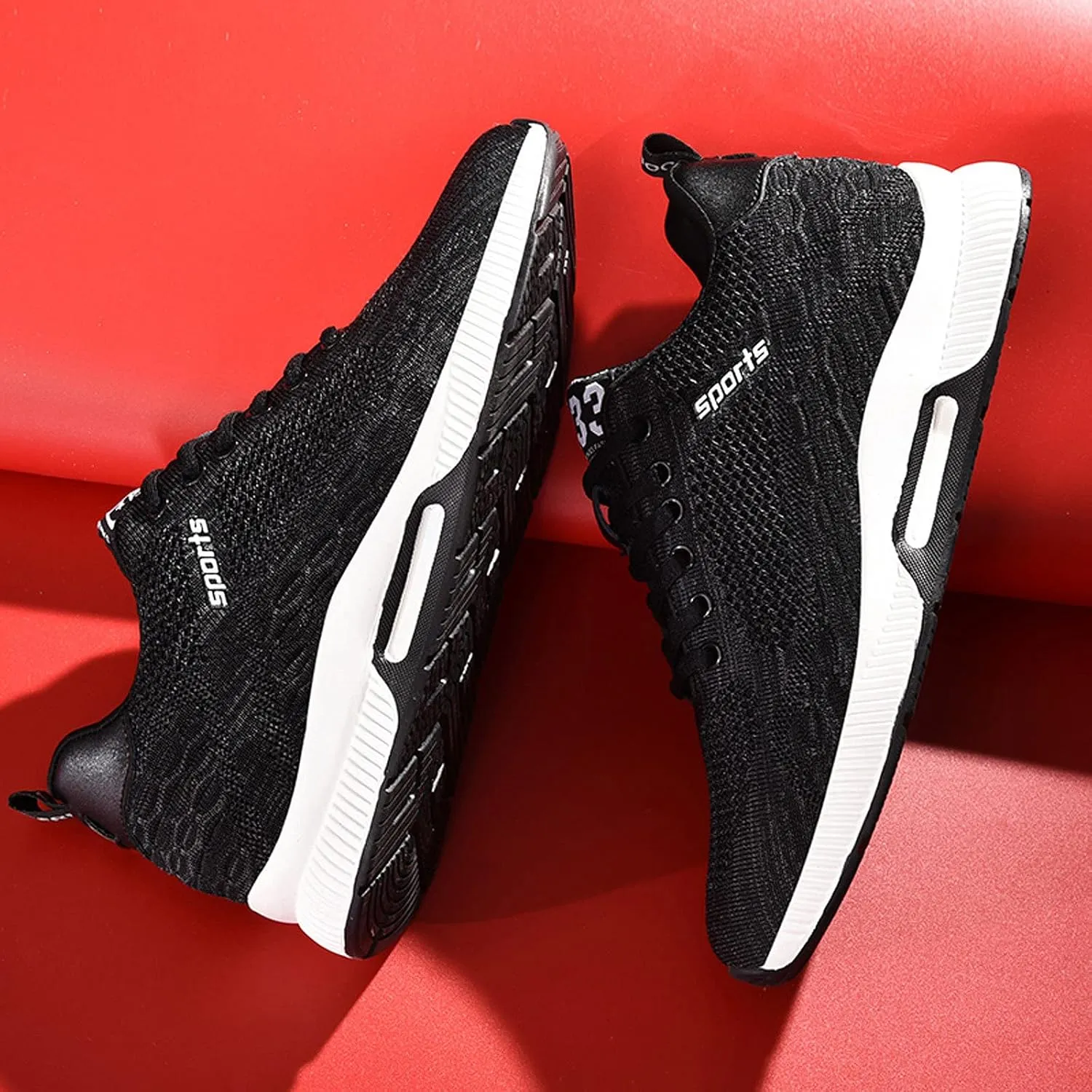 CERYTHRINA Men Elevator Sneakers Invisible Height Increasing Elevator Shoes Sports Shoes 2.36 Inches Breathable Lace up Sneakers