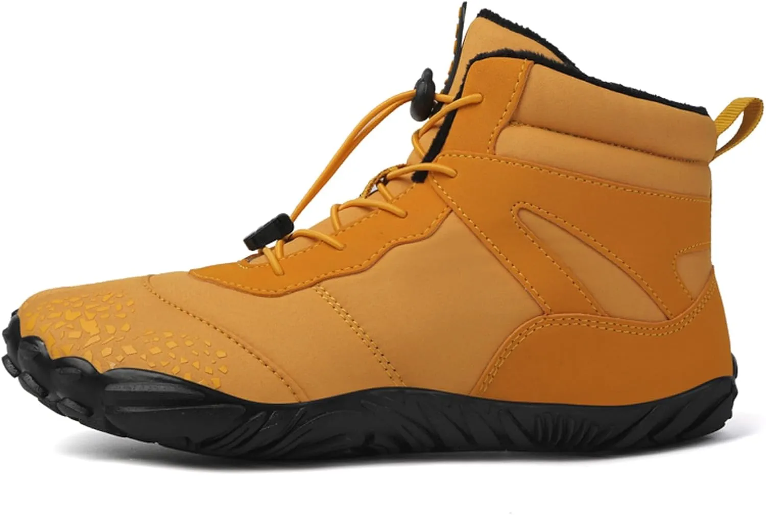 CERYTHRINA Men Women Barefoot Shoes Winter Wide Toe Box Walking Boots Plush Lined Warm Snow Boots Outdoor Anti-Slip Ankle Boots