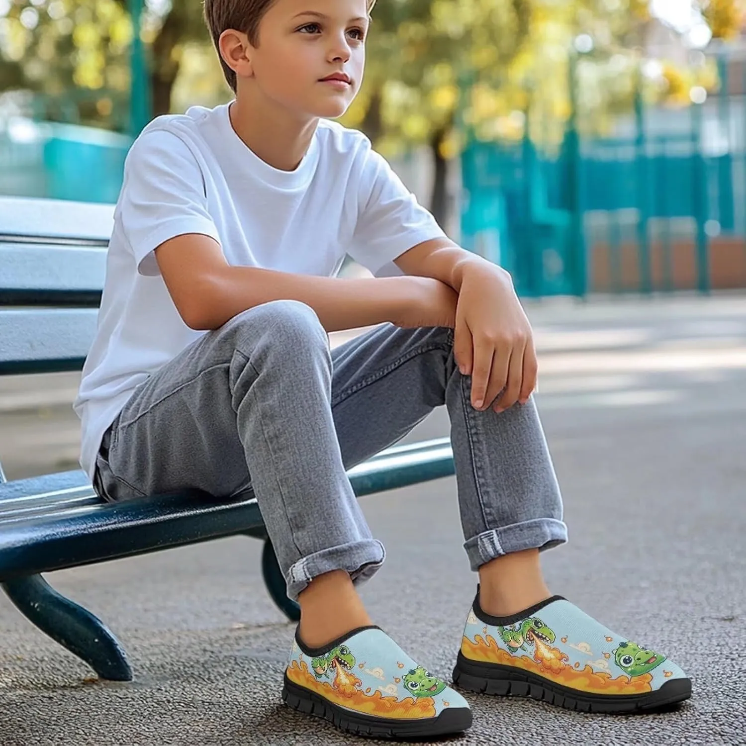 Children's Casual Sneakers,Spring Summer Slip On Flats Sports Shoes for School,Comfortable Hiking Cycling Shoes