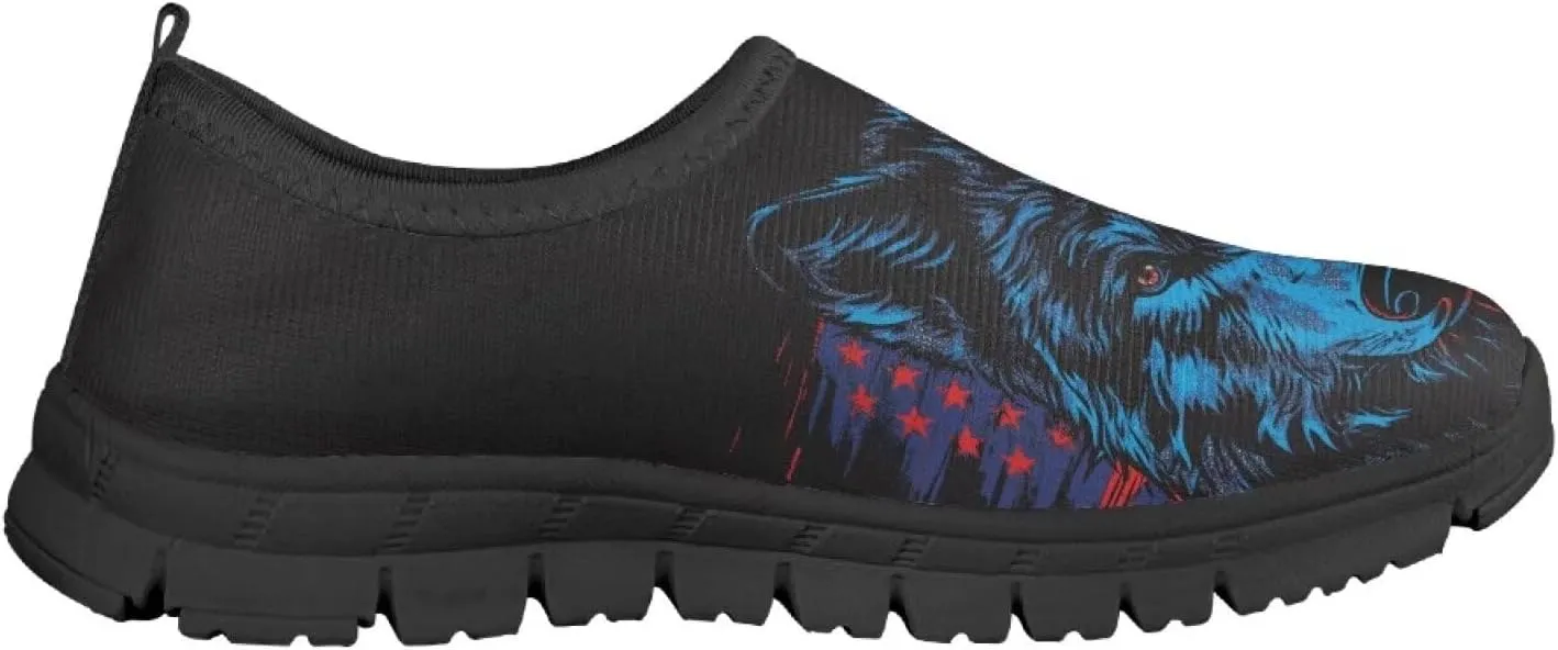 Children's Tennis Shoes,Boys Girls Slip On Flats Sneakers Non-Slip Stain-Resistant Black Sole Running Shoes