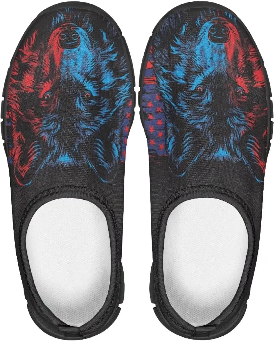 Children's Tennis Shoes,Boys Girls Slip On Flats Sneakers Non-Slip Stain-Resistant Black Sole Running Shoes