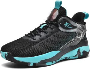 CJSPORX Men's Basketball Shoes Breathable Non-Slip Sneakers Fashionable Sports
