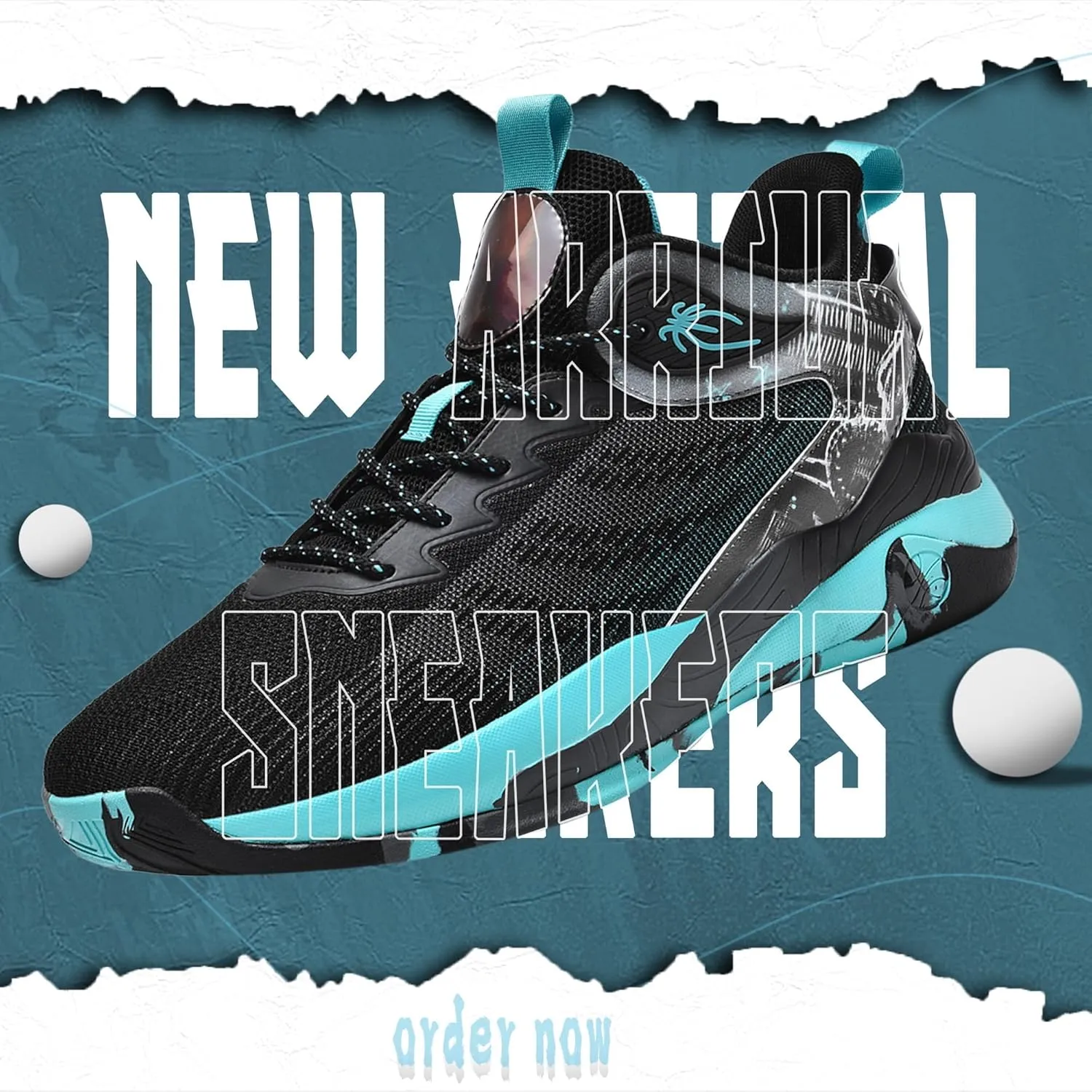 CJSPORX Men's Basketball Shoes Breathable Non-Slip Sneakers Fashionable Sports