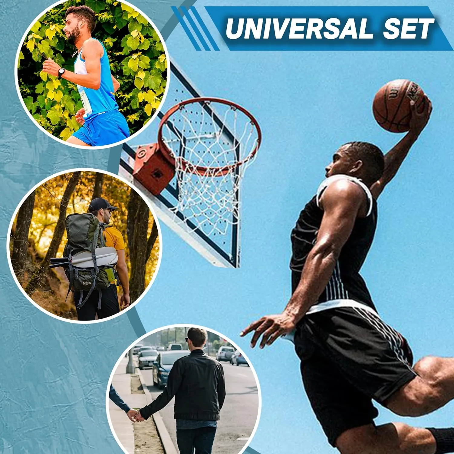 CJSPORX Men's Basketball Shoes Breathable Non-Slip Sneakers Fashionable Sports
