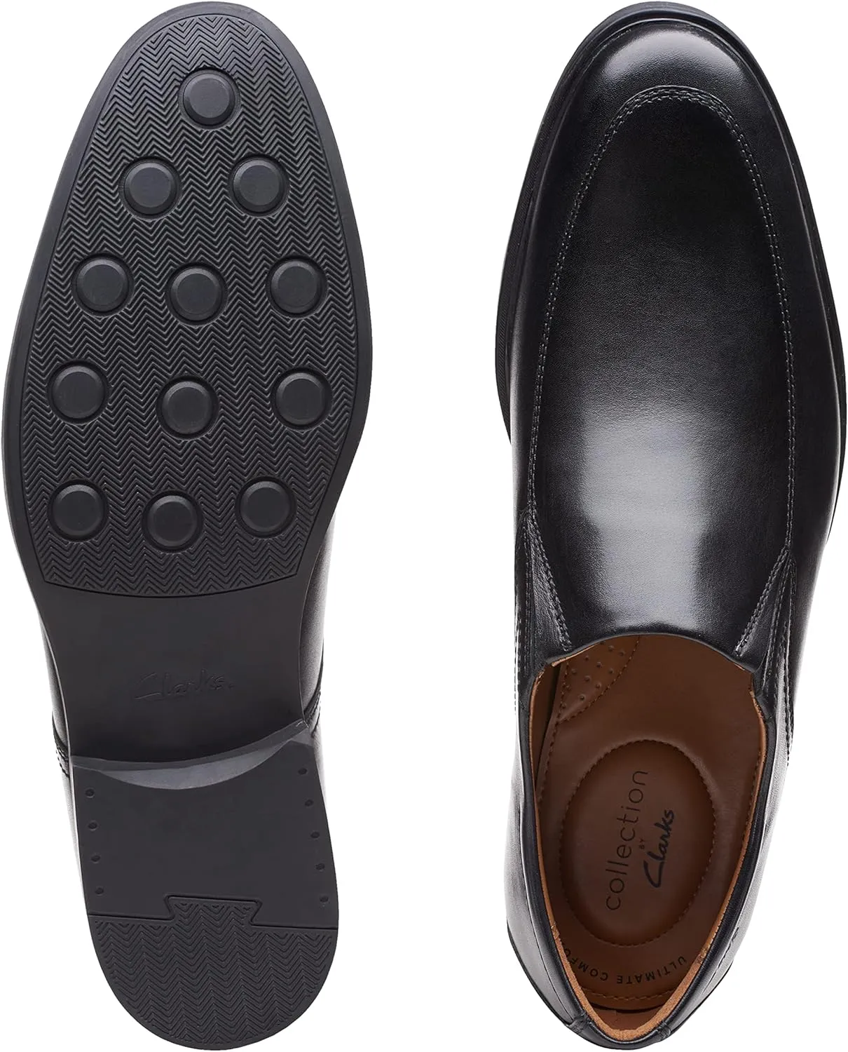 Clarks Mens Whiddon Step L:eather Leather Loafers