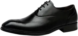Classic Lace-up Formal Tuxedo Shoes Genuine Leather Shoes Men Dress Shoes British Vintage Carving Wingtips Brogues Shoes for Men