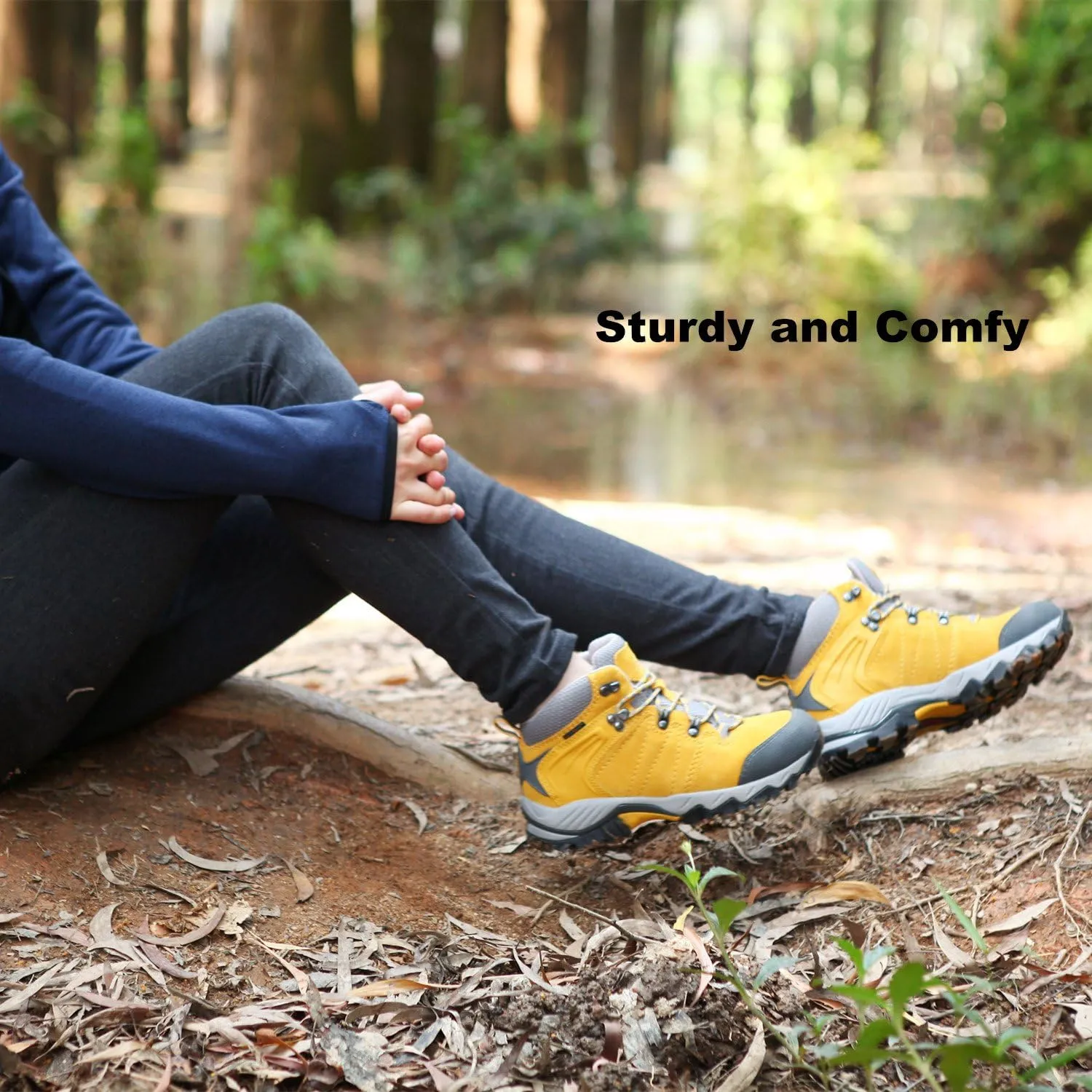 Clorts Women's Hiker Waterproof Lightweight Hiking Camping Boot Outdoor High-Traction Grip Backpacking Shoe