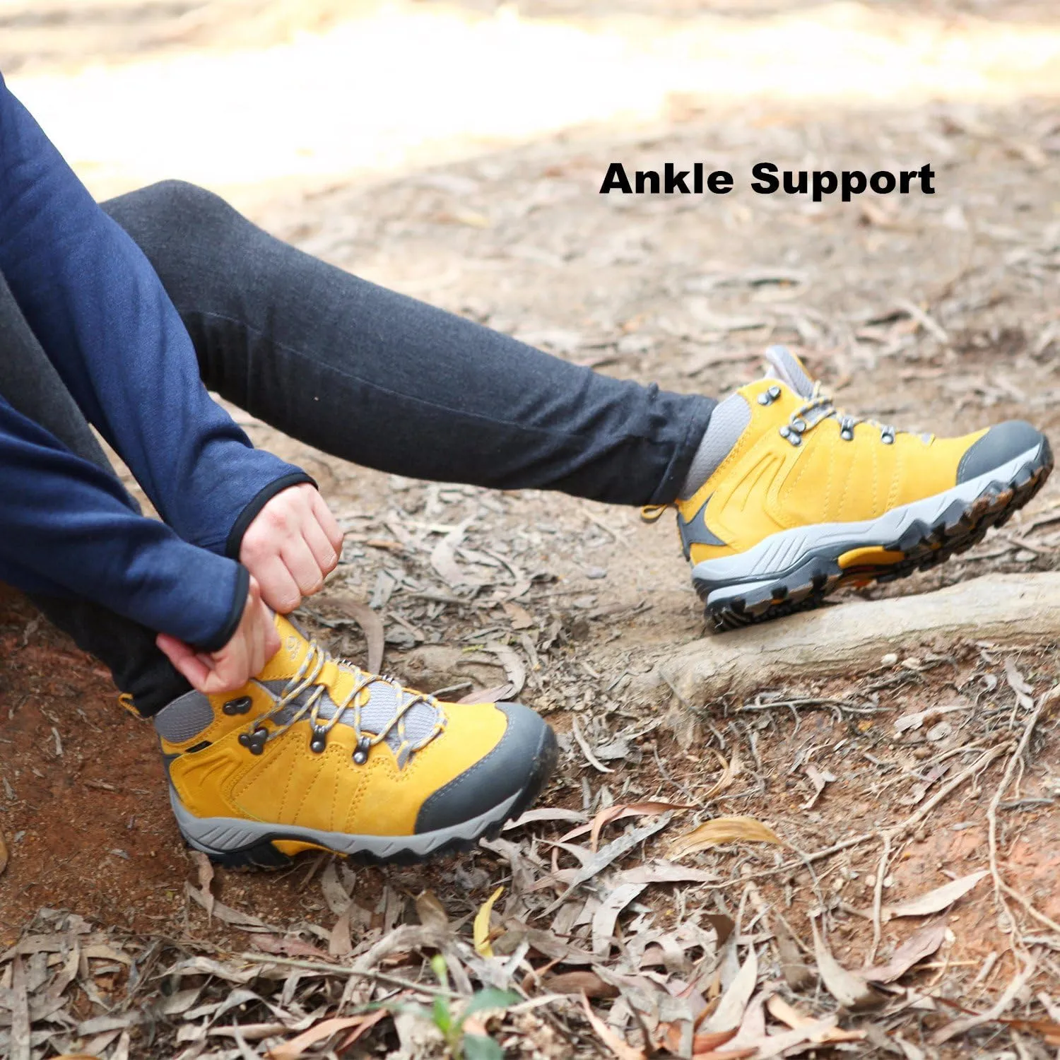 Clorts Women's Hiker Waterproof Lightweight Hiking Camping Boot Outdoor High-Traction Grip Backpacking Shoe