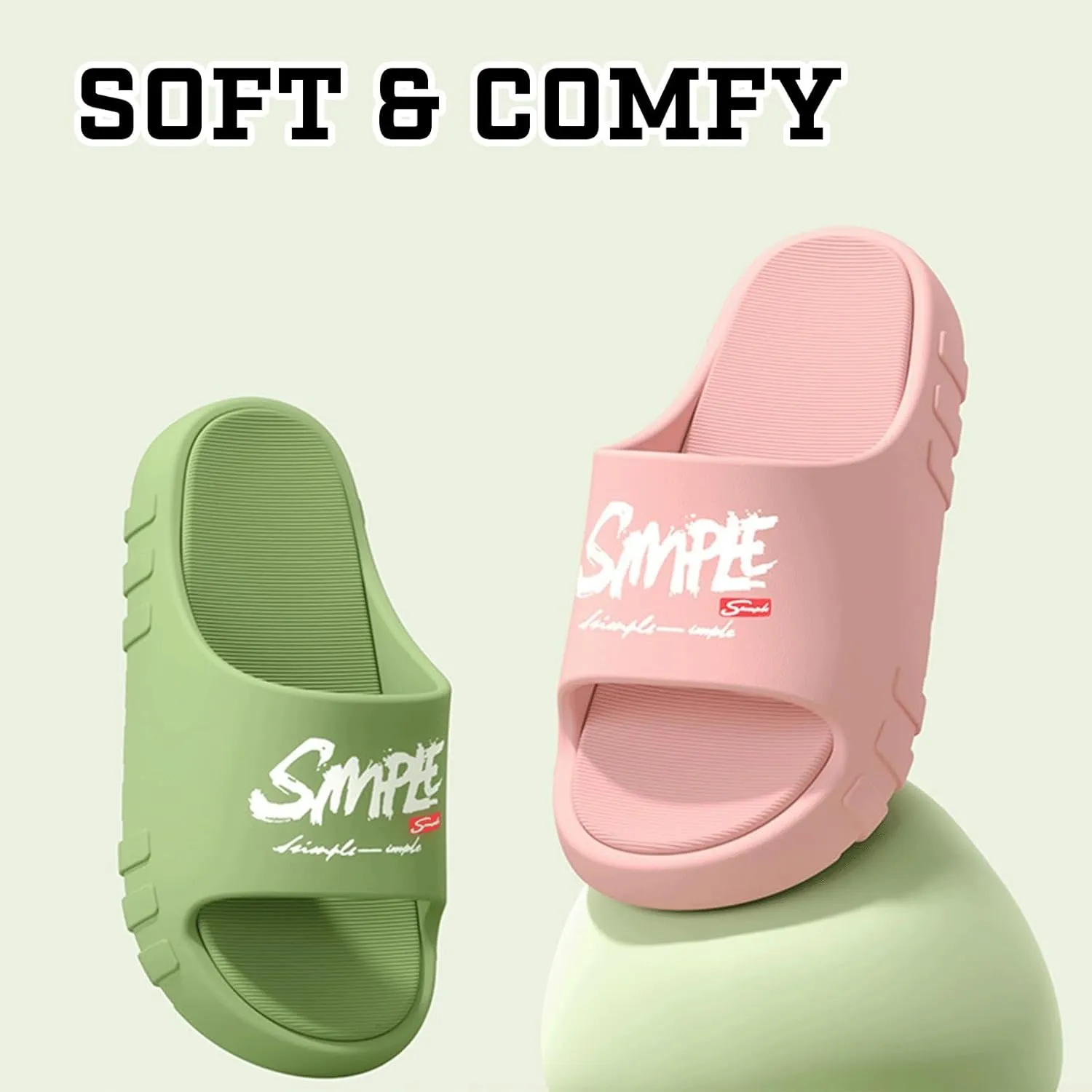 Cloud Slides for Women Men Thick Sole Pillow Slippers Non Slip Shower Bath Platform Foam Sandals for Indoor Outdoor House Pool