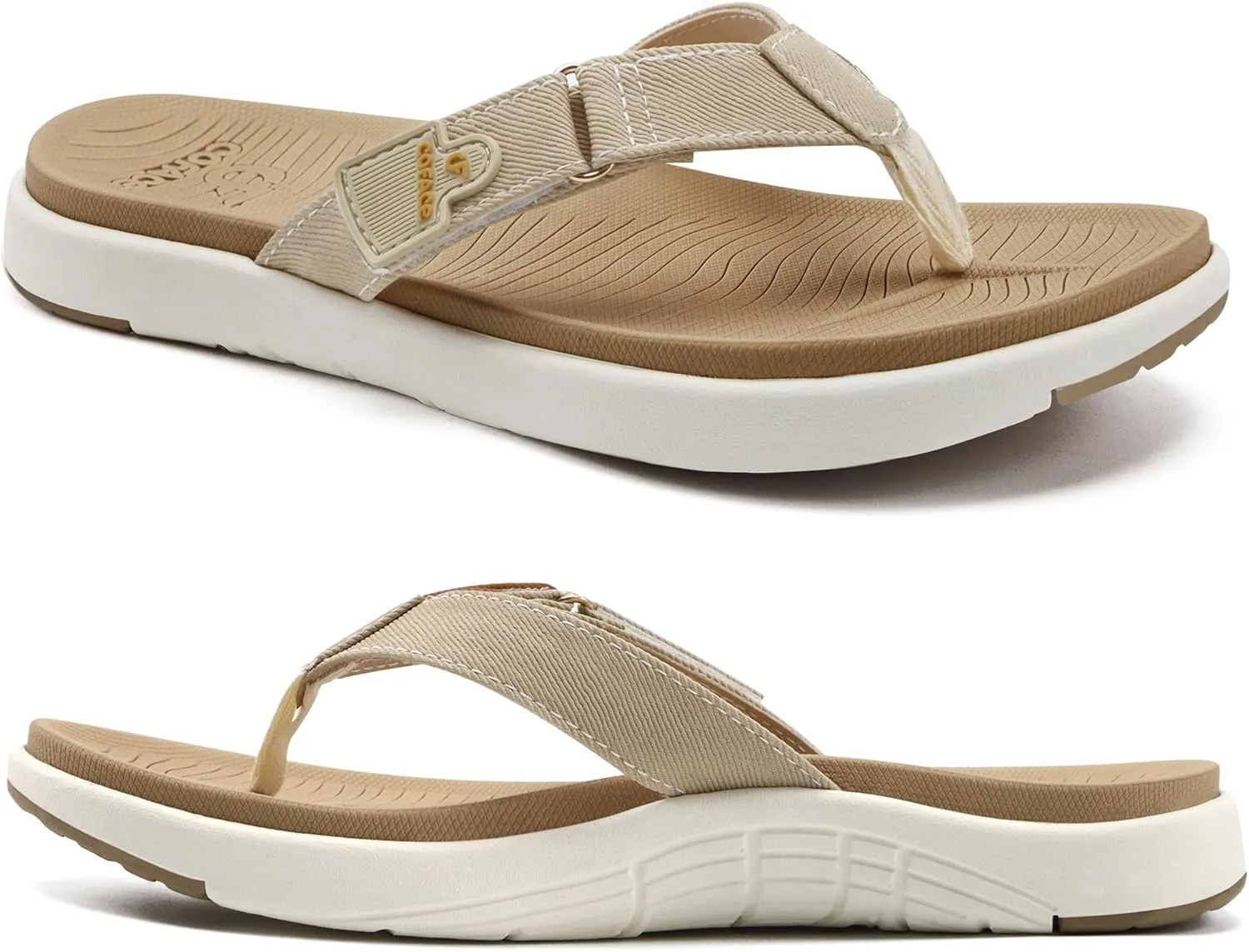 COFACE Flip Flops for Women with Arch Support Beach Thong Sandals for Woman Adjustable Fashion Orthopedic Sandal Outdoor