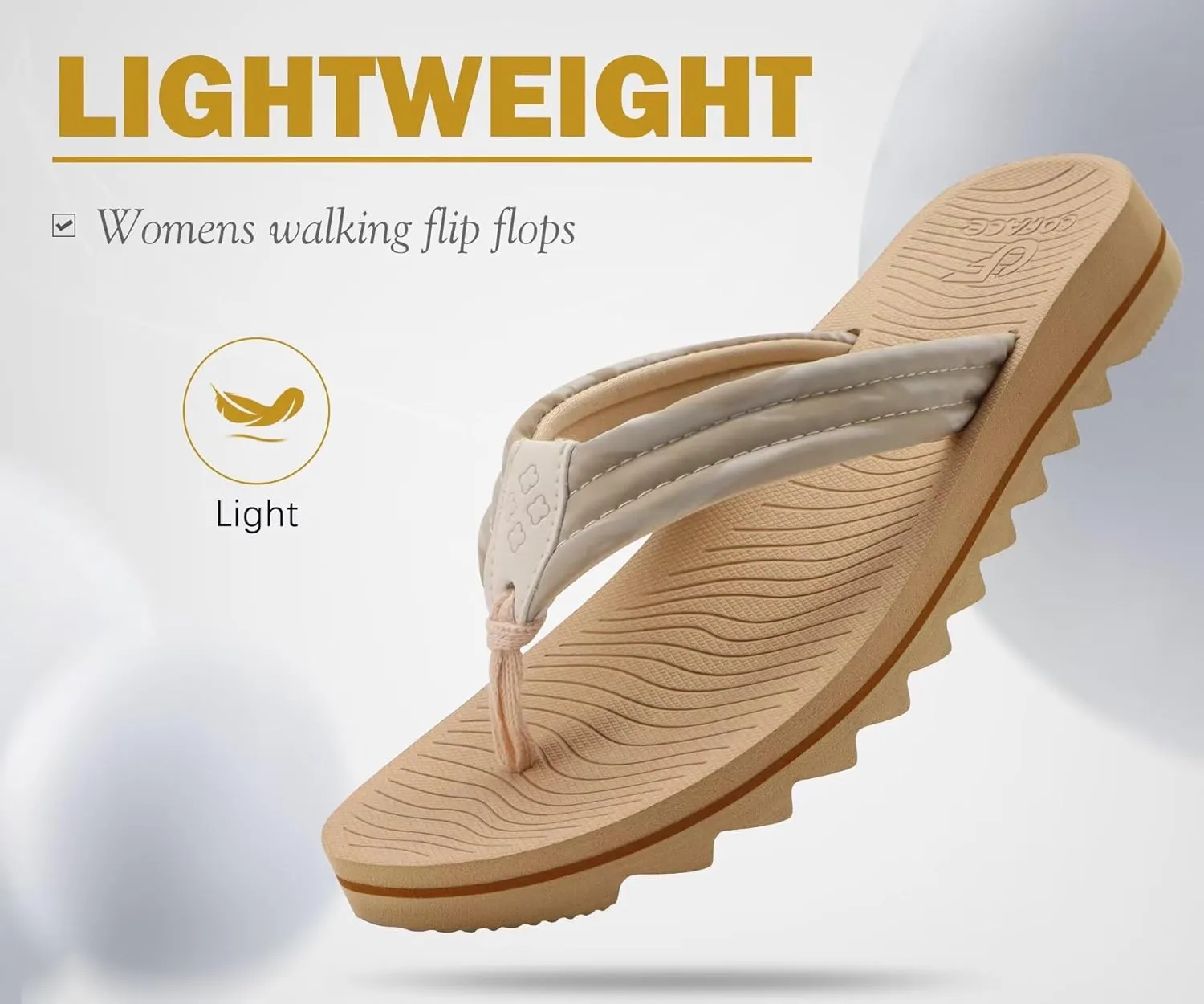 COFACE Womens Arch Support Flip Flops Yoga Mat Comfortable Thick Cushion Walking Thong Sandals Lightweight Slip On Summer Beach Slippers
