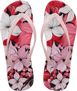 Coloranimal Flip Flops for Women Summer Beach Sandals Flower Flip Flops Thong Sandals Non Slip Women's Flip Flops Bathroom Slippers Y Sandals
