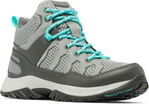 Columbia Womens Granite Trail Mid Waterproof, Titanium Grey Steel/Bright Aqua, 7 Wide