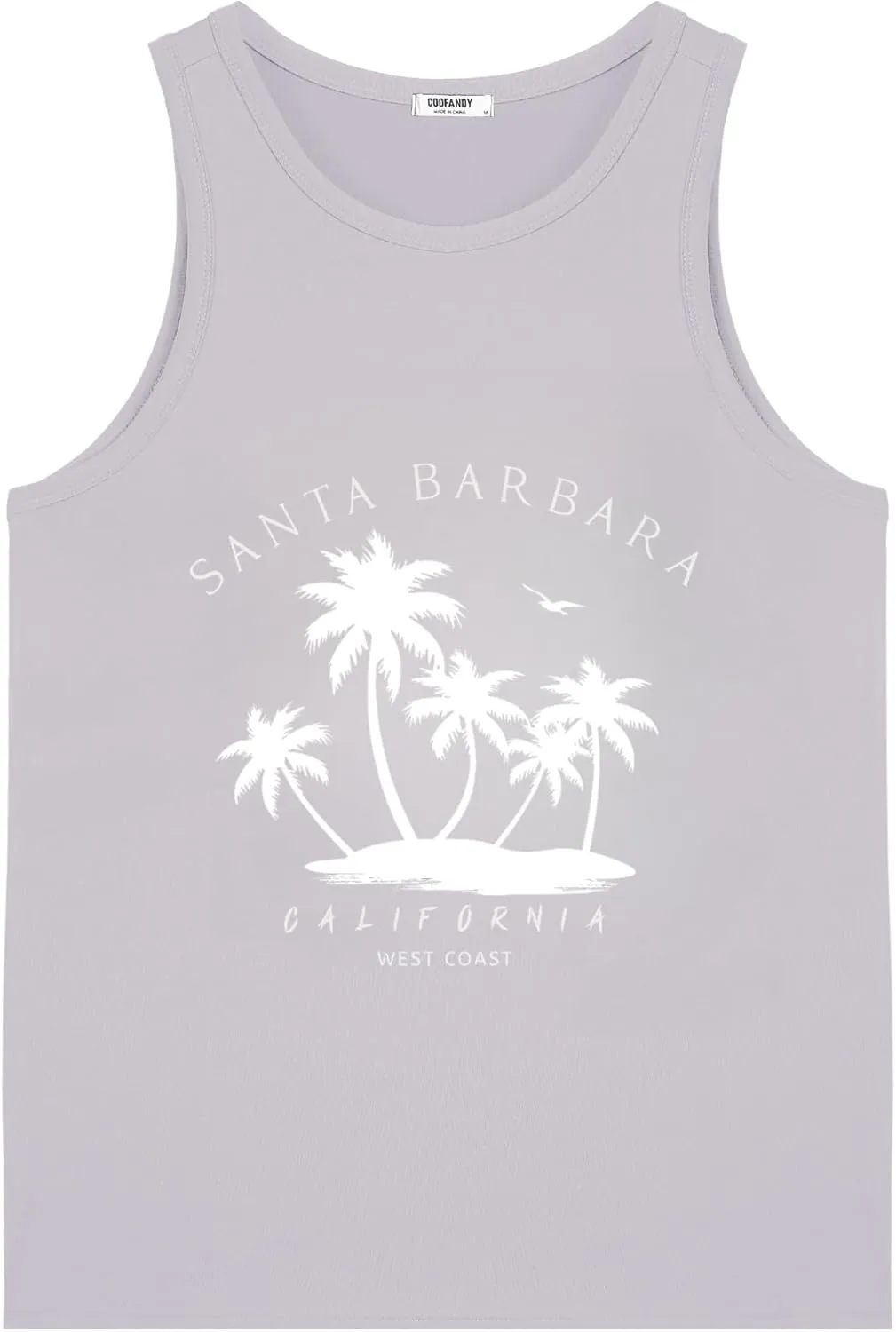 COOFANDY Mens Tank Tops Beach Summer Sleeveless Graphic T Shirts Palm Tree Vacation Quick Dry Muscle Tank