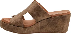 Corkys Footwear Women's Pucker Up EVA Foam Platform Slip On 2.50 Inch Wedge Light Weight Cushioned Memory Foam Insole Peep Toe Casual Dressy Trendy Sandals for Women