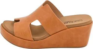 Corkys Footwear Women's Pucker Up EVA Foam Platform Slip On 2.50 Inch Wedge Light Weight Cushioned Memory Foam Insole Peep Toe Casual Dressy Trendy Sandals for Women