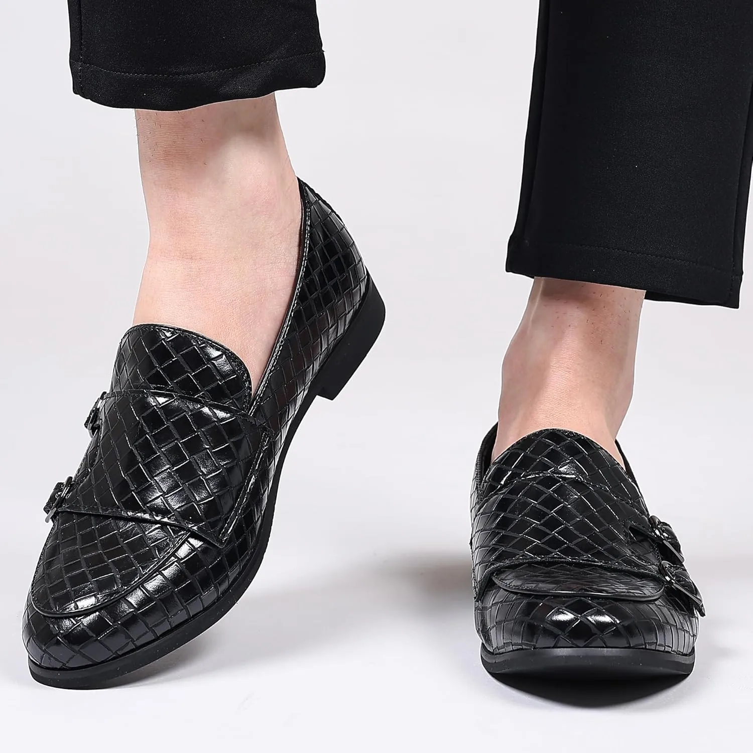 COSIDRAM Men's Dress Shoes Oxfords Slip on Classic Modern Formal Leather Shoes Casual Loafers