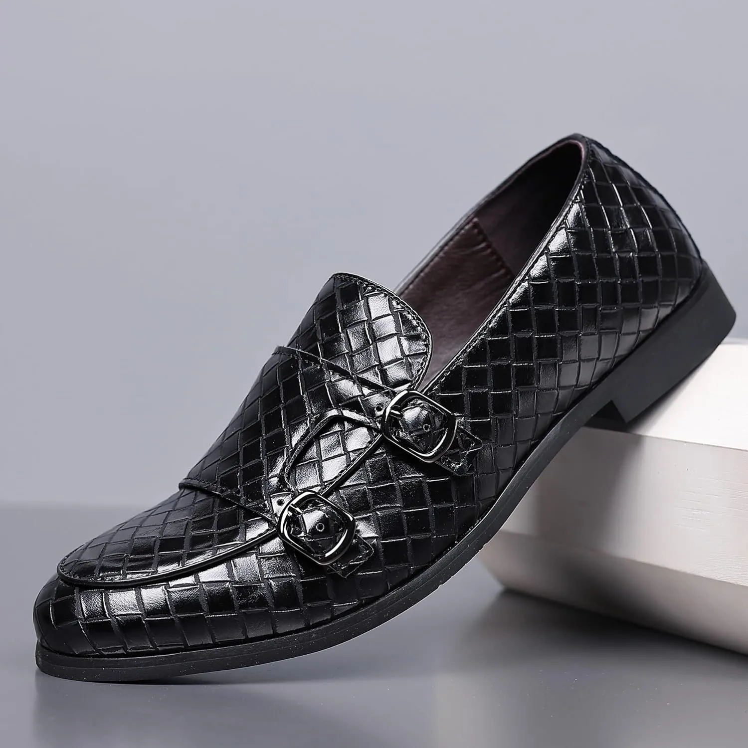 COSIDRAM Men's Dress Shoes Oxfords Slip on Classic Modern Formal Leather Shoes Casual Loafers